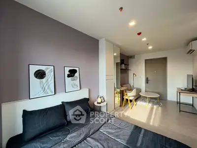 Modern studio apartment with stylish decor and cozy ambiance