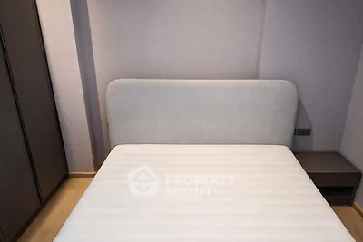 Modern bedroom with minimalist design and neutral tones