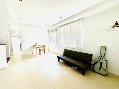Bright living room with minimalist decor and natural light