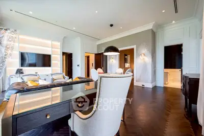 Luxurious living room with elegant decor and modern furnishings