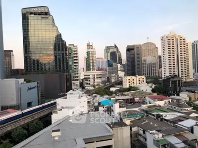 Stunning cityscape view showcasing modern skyscrapers and urban architecture, perfect for real estate investment.
