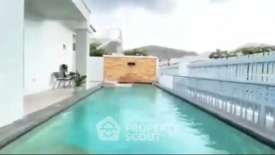 Luxurious private pool with modern design and scenic views