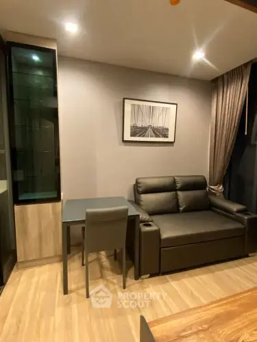 Modern living room with sleek furniture and stylish decor