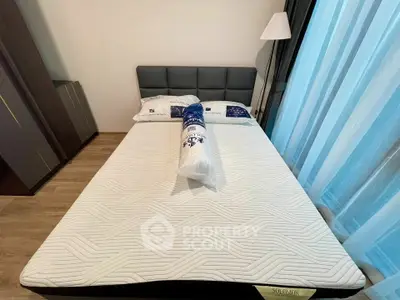 Modern bedroom with stylish bed and elegant decor