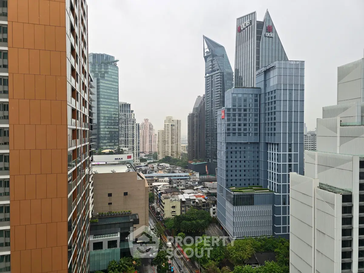 Stunning cityscape view showcasing modern skyscrapers and urban architecture in a bustling metropolis.