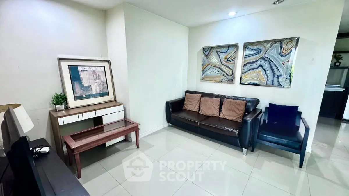 Modern living room with stylish decor and comfortable seating