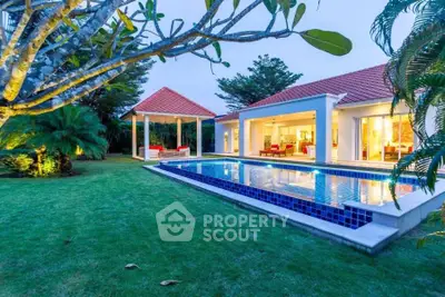 Luxurious villa with private pool and lush garden, perfect for serene living.