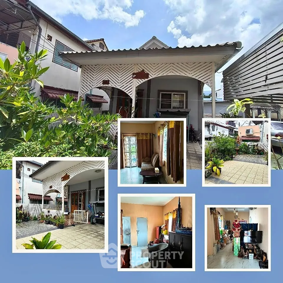 Charming single-story home with lush garden and inviting interiors, perfect for family living.