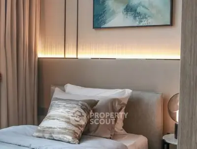 Modern bedroom with elegant lighting and stylish decor