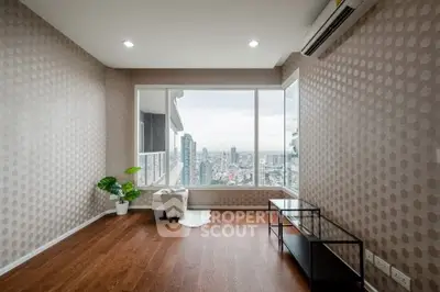 Spacious corner unit with stunning city view and elegant wood flooring.