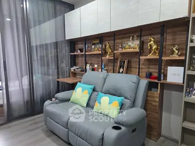 Modern living room with stylish decor and comfortable seating