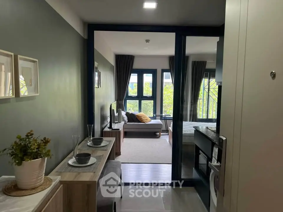 Modern apartment interior with open layout and stylish decor