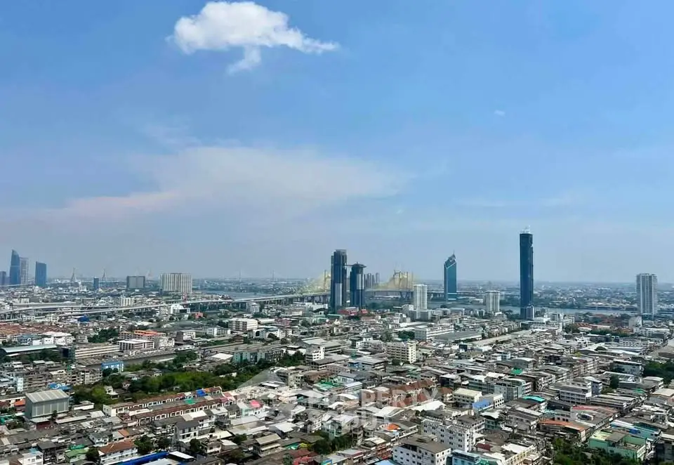 Stunning cityscape view showcasing urban skyline and architectural diversity under a clear blue sky.