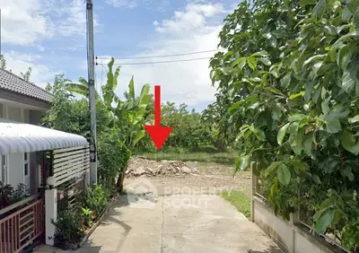 Spacious residential plot with lush greenery and clear sky, ideal for building a dream home.