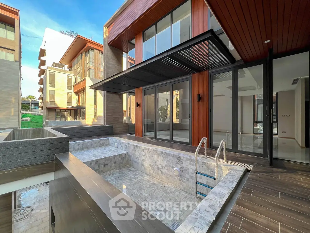 Luxurious modern home with private pool and elegant architecture