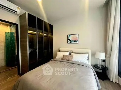 Modern bedroom with elegant decor and spacious wardrobe