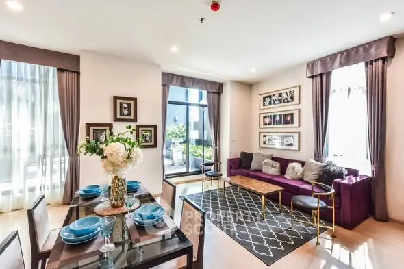 Luxurious living room with elegant decor and abundant natural light