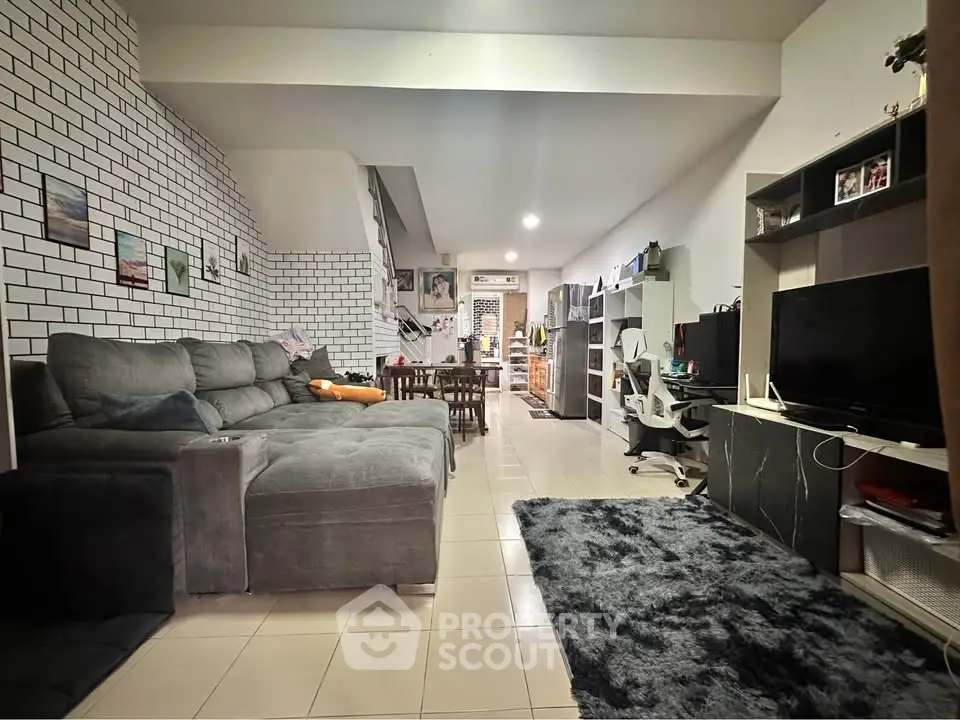 Spacious living room with modern decor and open layout