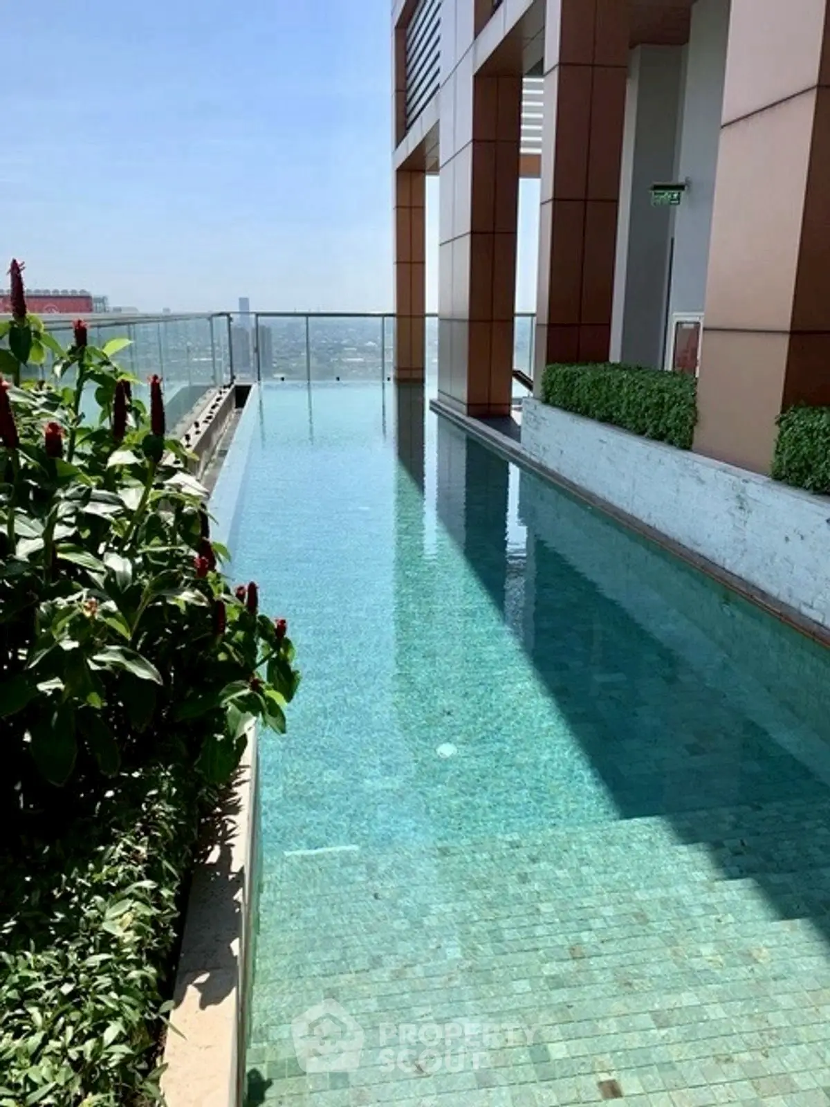 Luxurious rooftop pool with stunning city views and modern design.