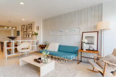 Stylish living room with modern furniture and cozy decor