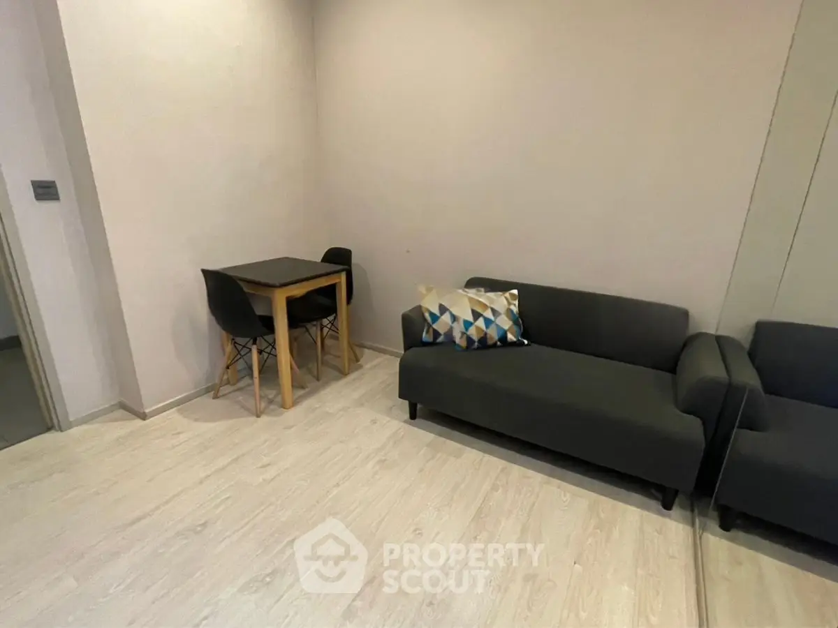 Modern living room with sleek furniture and stylish decor