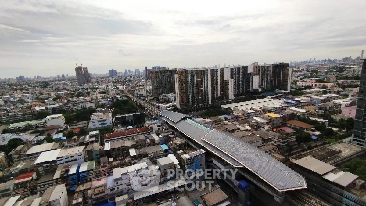 Stunning cityscape view showcasing modern high-rise buildings and urban skyline.