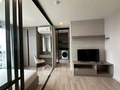 Modern apartment interior with open layout and stylish furnishings