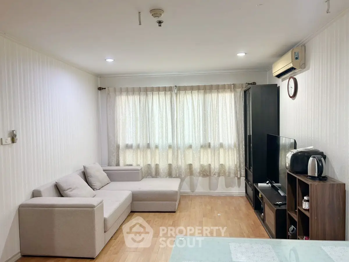 Cozy living room with modern furniture and natural light
