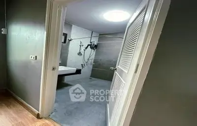 Modern bathroom with sleek design and open shower layout