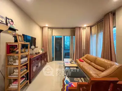Spacious living room with elegant decor and natural light