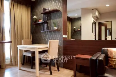 Stylish modern living room with elegant dining area and contemporary decor