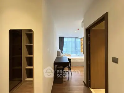 Modern apartment interior with open layout and stylish furniture