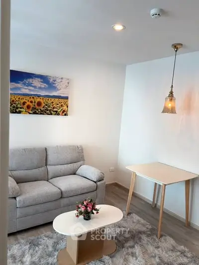 Cozy living room with modern decor and stylish furniture