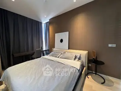 Modern bedroom with stylish decor and cozy ambiance