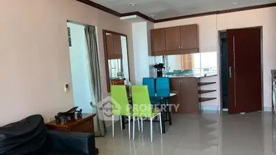 Modern living room with dining area and stylish decor