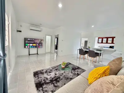 Spacious modern living room with open layout and stylish decor