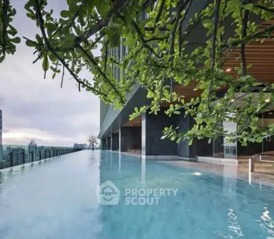 Luxurious rooftop infinity pool with stunning city views and modern architecture.
