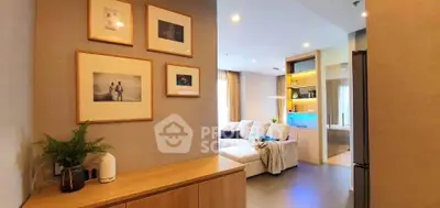 Stylish modern living room with cozy sofa and elegant decor