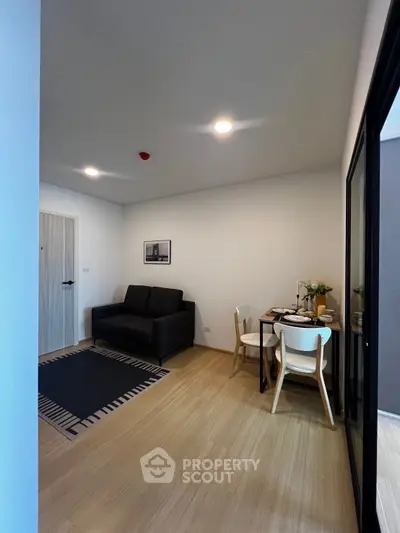 Modern living room with sleek furniture and elegant decor