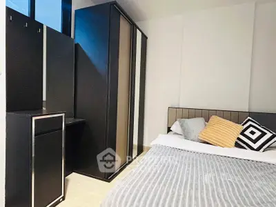 Modern bedroom with sleek furniture and stylish decor