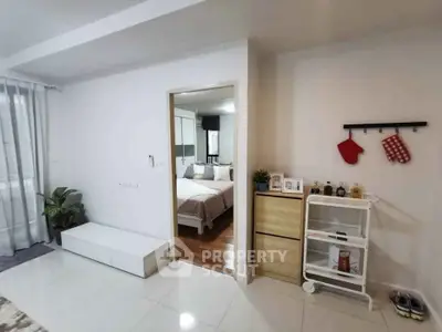 Modern apartment interior with cozy bedroom and stylish decor