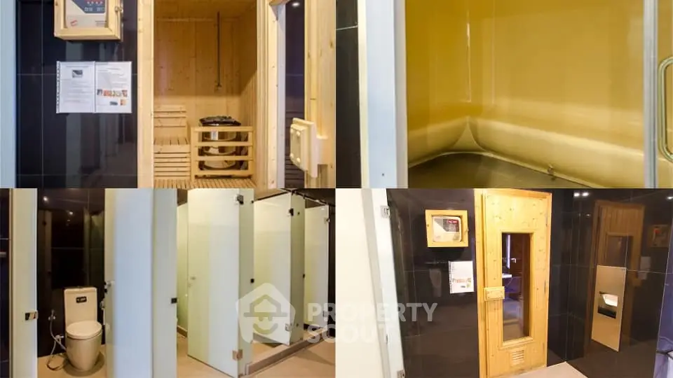 Luxurious spa and sauna facilities in modern real estate complex
