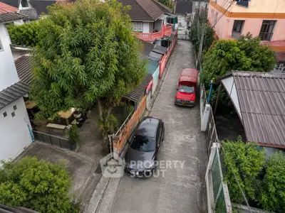 Charming residential alley with parked cars and lush greenery, offering a serene suburban vibe.