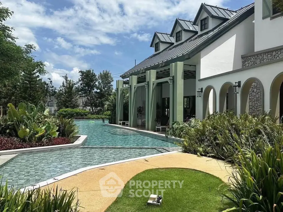 Luxurious property with stunning pool and lush garden, perfect for relaxation and entertainment.