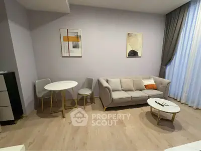 Modern living room with stylish furniture and elegant decor