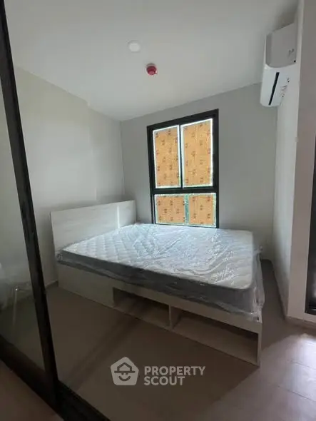 Modern bedroom with minimalist design and natural light