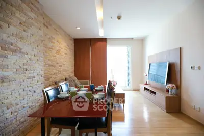 Spacious modern living room with dining area and stylish decor