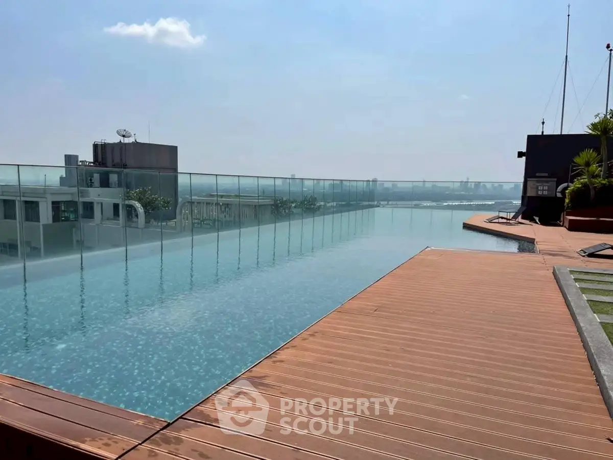 Stunning rooftop infinity pool with panoramic city views