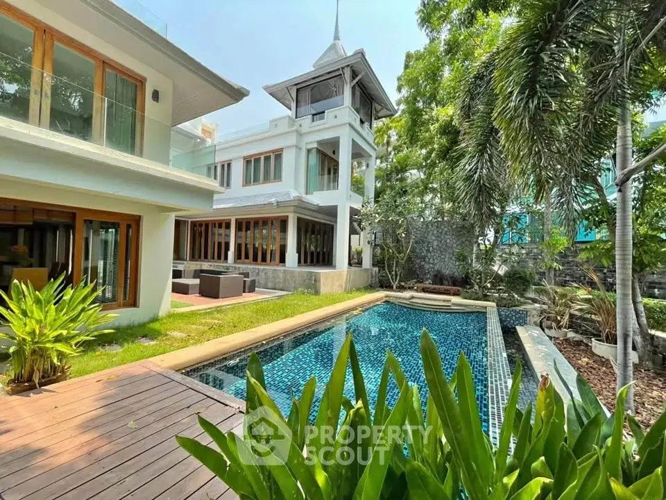 Luxurious villa with private pool and lush garden, perfect for serene living.