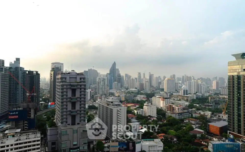 Stunning cityscape view showcasing modern skyscrapers and urban landscape, perfect for real estate investment.